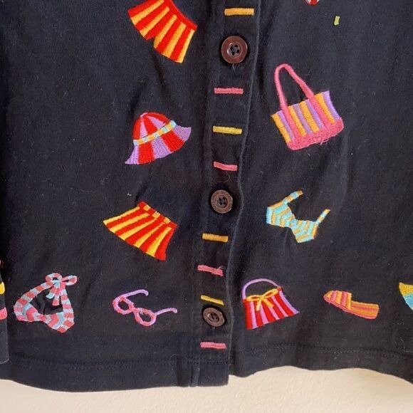 Michael Simon Jacket Cardigan Vintage Small with Bikini and Beachy Embroidery - Picture 2 of 7